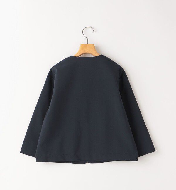 SHIPS KIDS「SHIPS KIDS:100～130cm /〈多機能〉ネイビー ノーラペル ジャケット」|ノーカラージャケット|