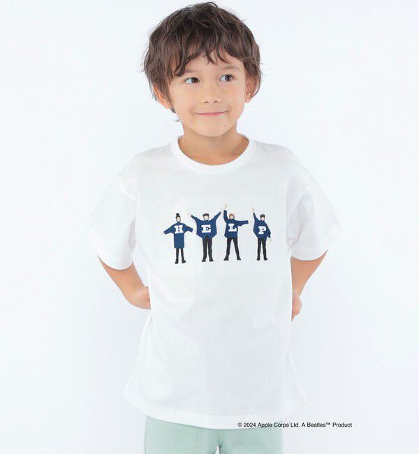 SHIPS KIDS「SHIPS KIDS:100～130cm / 〈家族おそろい〉【THE BEATLES】TEE」|Tシャツ・カットソー|オフホワイト