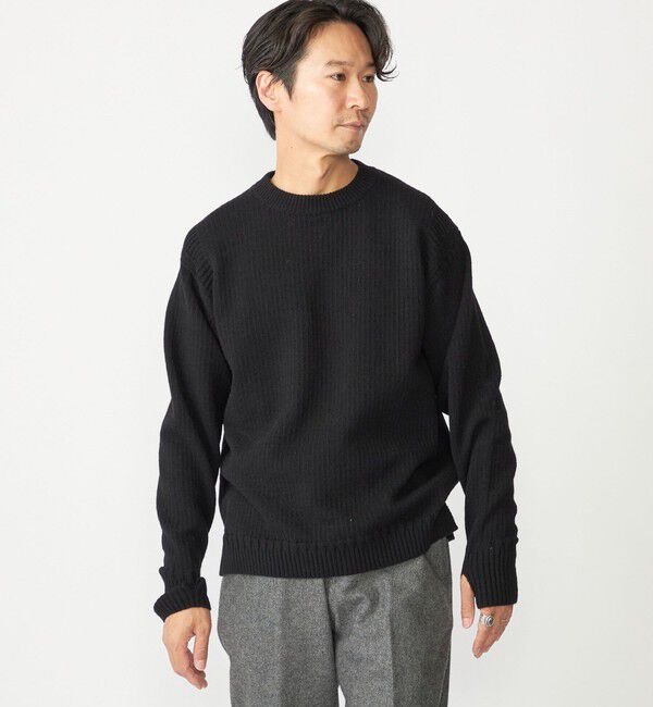 SHIPS「SHIPS: 奥山メリヤス ブリティッシュ ウール クルーネック ニット」|ニット・セーター|