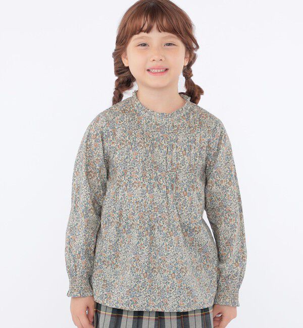 SHIPS KIDS「SHIPS KIDS:100～130cm / リバティ 長袖 ブラウス」|シャツ・ブラウス|