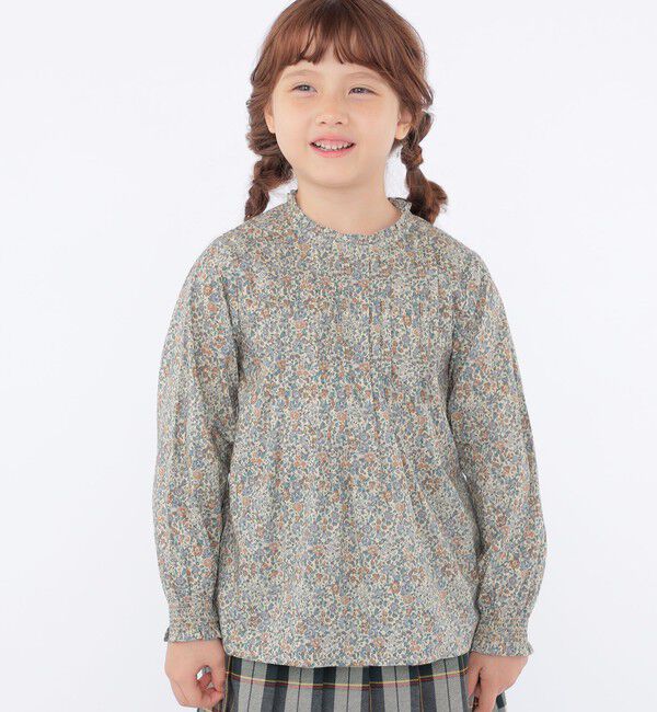 SHIPS KIDS「SHIPS KIDS:100～130cm / リバティ 長袖 ブラウス」|シャツ・ブラウス|