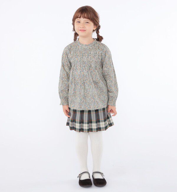 SHIPS KIDS「SHIPS KIDS:100～130cm / リバティ 長袖 ブラウス」|シャツ・ブラウス|