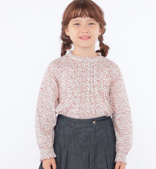SHIPS KIDS「SHIPS KIDS:100～130cm / リバティ 長袖 ブラウス」|シャツ・ブラウス|