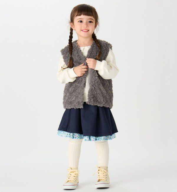 SHIPS Colors 「SHIPS Colors: 90～140cm /〈手洗い可能〉ボア ベスト◇」|ダウンベスト・ベスト|