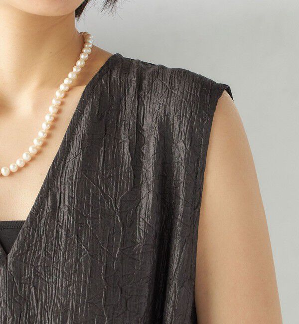 SHIPS for women「TORRAZZO DONNA:〈手洗い可能〉ティアード ノースリーブ ワンピース」|ワンピース|