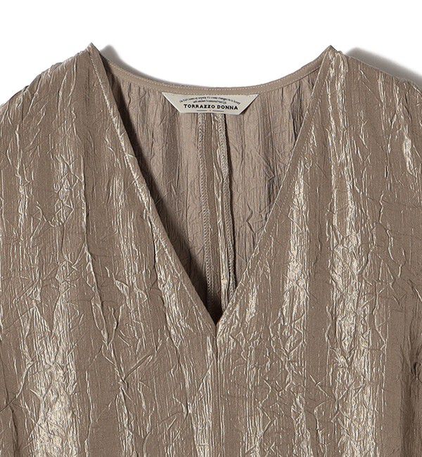 SHIPS for women「TORRAZZO DONNA:〈手洗い可能〉ティアード ノースリーブ ワンピース」|ワンピース|