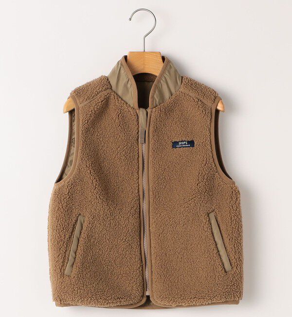 SHIPS KIDS「SHIPS KIDS:140～160cm/〈洗濯機可能〉ボア リバーシブル ベスト」|ダウンベスト・ベスト|