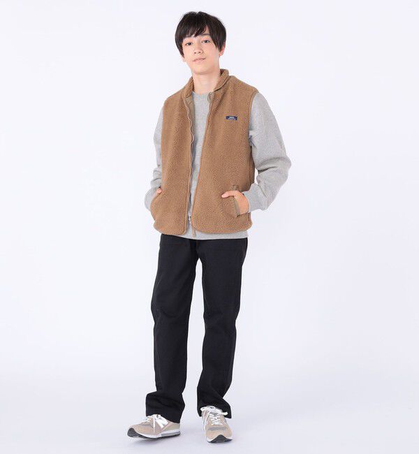 SHIPS KIDS「SHIPS KIDS:140～160cm/〈洗濯機可能〉ボア リバーシブル ベスト」|ダウンベスト・ベスト|