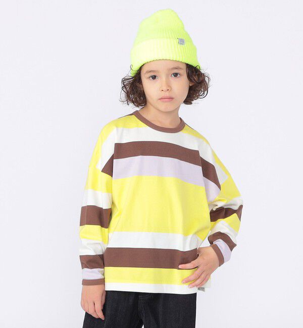 SHIPS KIDS「SHIPS KIDS:100～125cm/ マルチ ボーダー ロングスリーブ Tシャツ」|Tシャツ・カットソー|