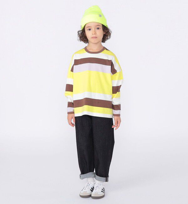 SHIPS KIDS「SHIPS KIDS:100～125cm/ マルチ ボーダー ロングスリーブ Tシャツ」|Tシャツ・カットソー|