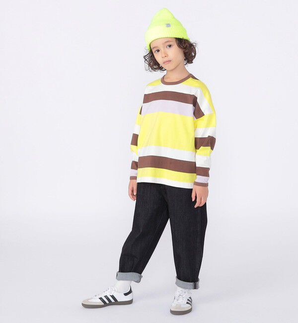 SHIPS KIDS「SHIPS KIDS:100～125cm/ マルチ ボーダー ロングスリーブ Tシャツ」|Tシャツ・カットソー|