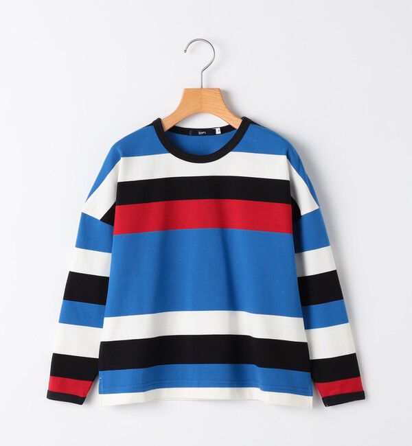 SHIPS KIDS「SHIPS KIDS:100～125cm/ マルチ ボーダー ロングスリーブ Tシャツ」|Tシャツ・カットソー|