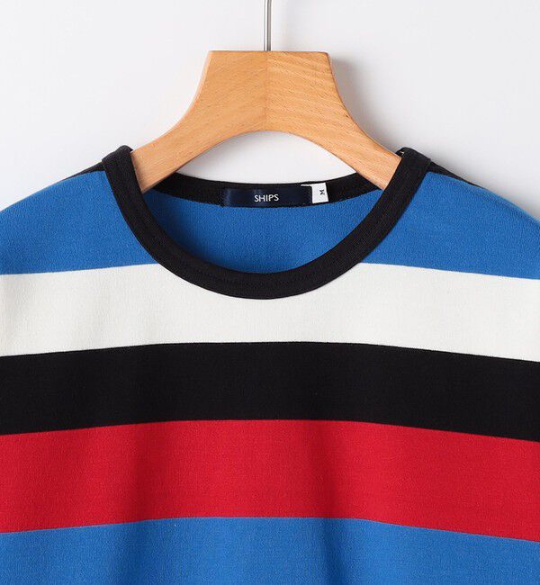 SHIPS KIDS「SHIPS KIDS:100～125cm/ マルチ ボーダー ロングスリーブ Tシャツ」|Tシャツ・カットソー|