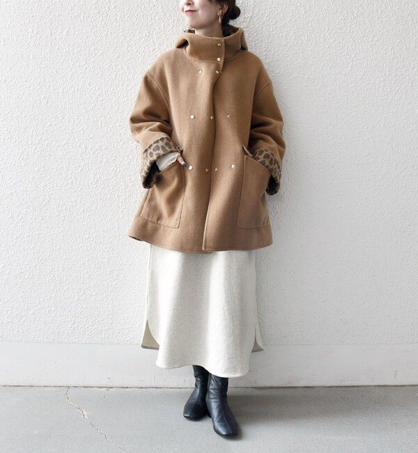 SHIPS any: リバー フーデッド Aライン ミドル コート（SHIPS any