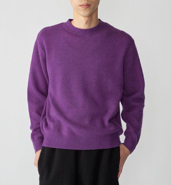 SHIPS「SHIPS: 5ゲージ ヤク ブレンド クルーネック ニット」|ニット・セーター|パープル