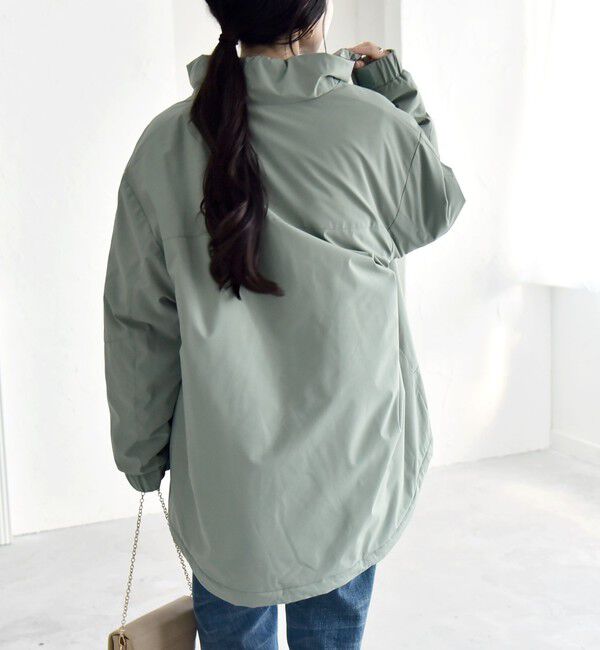 quaranciel:〈撥水加工〉中綿 スタンドカラー ダブル ジップ