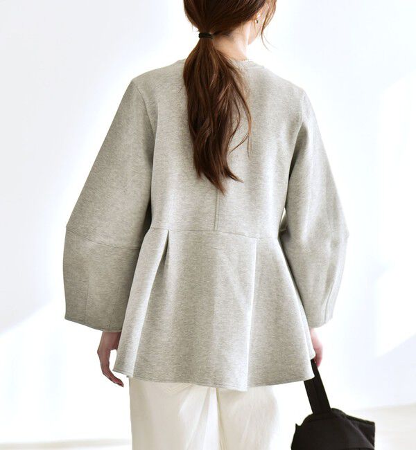 quaranciel「quaranciel:〈洗濯機可能〉ポンチ ペプラム スウェット プルオーバー」|スウェット・ジャージ|