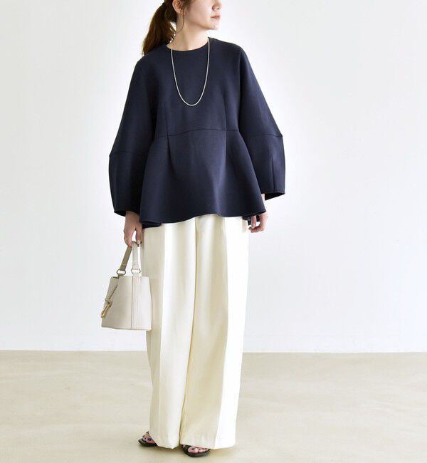 quaranciel「quaranciel:〈洗濯機可能〉ポンチ ペプラム スウェット プルオーバー」|スウェット・ジャージ|