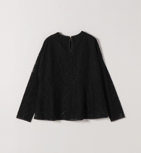 SHIPS any「SHIPS any:〈手洗い可能〉フラワー レース クルーネック ペプラム ブラウス」|シャツ・ブラウス|