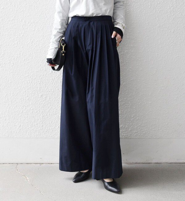 SHIPS any「SHIPS any:〈洗濯機可能〉タイプライター イージー ワイド パンツ」|その他|ネイビー