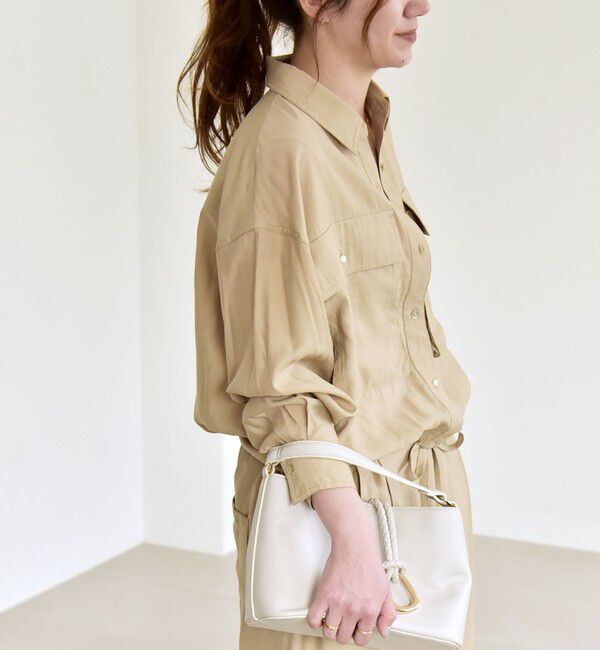 quaranciel「quaranciel:〈洗濯機可能〉ドロスト コンパクト ポケット レギュラー シャツ」|シャツ・ブラウス|