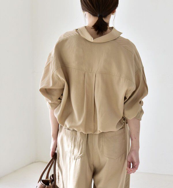 quaranciel「quaranciel:〈洗濯機可能〉ドロスト コンパクト ポケット レギュラー シャツ」|シャツ・ブラウス|