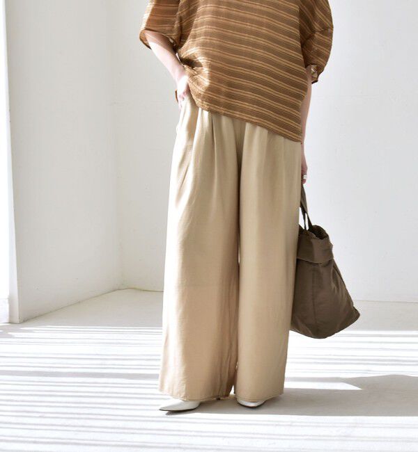 quaranciel「quaranciel:〈洗濯機可能〉タック ワイド イージー パンツ」|その他|