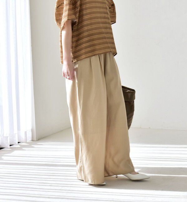 quaranciel「quaranciel:〈洗濯機可能〉タック ワイド イージー パンツ」|その他|