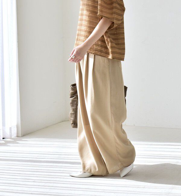 quaranciel「quaranciel:〈洗濯機可能〉タック ワイド イージー パンツ」|その他|