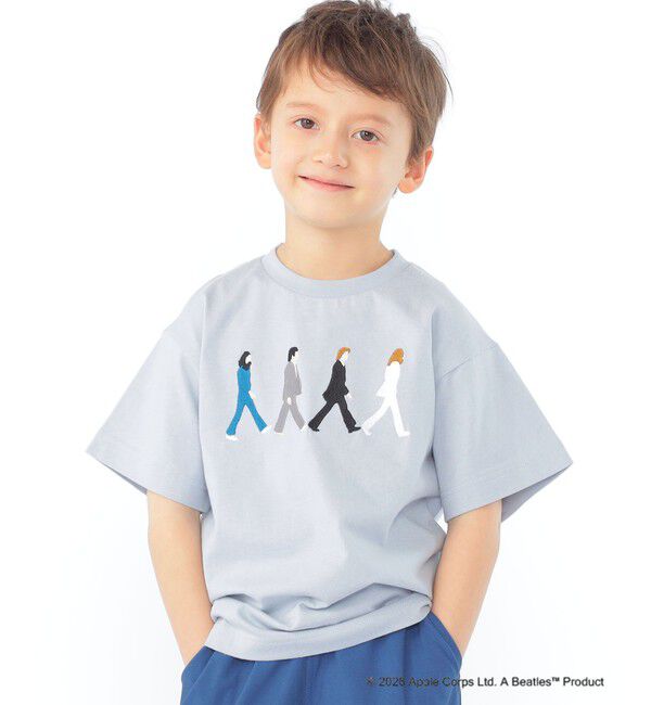 SHIPS KIDS「SHIPS KIDS:100～130cm /【THE BEATLES（ザ・ビートルズ）】半袖 Tシャツ」|Tシャツ・カットソー|ライトブルー