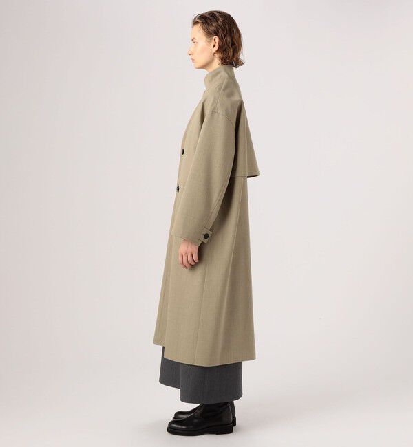 ウールギャバジンスタンドカラー トレンチコート（GALERIE VIE