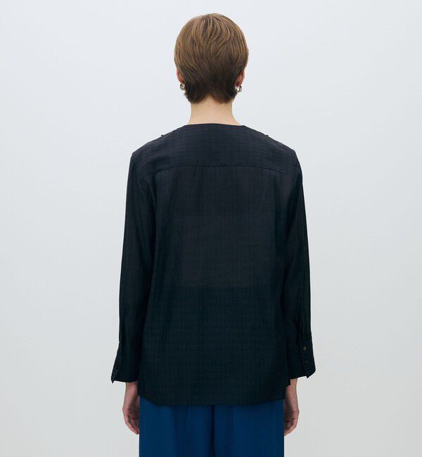 TOMORROWLAND collection「シアーハウンドトゥース ブザムシャツ」|シャツ・ブラウス|