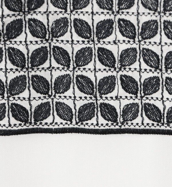 TOMORROWLAND collection「リーフエンブロイダリー コンビプルオーバーブラウス」|シャツ・ブラウス|