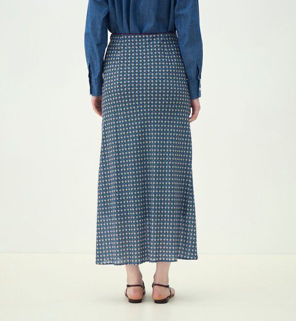 MACPHEE「デイジーリンクプリント マーメイドスカート」|フレア|