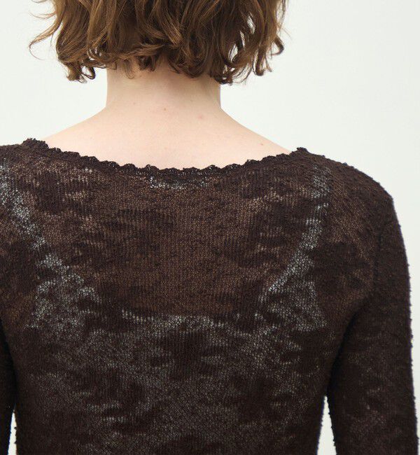 MACPHEE「レーシーニット ボートネックプルオーバー」|ニット・セーター|