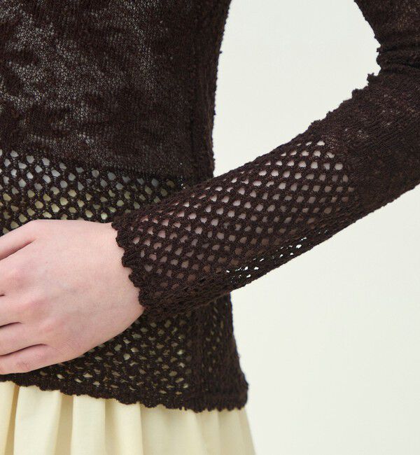 MACPHEE「レーシーニット ボートネックプルオーバー」|ニット・セーター|