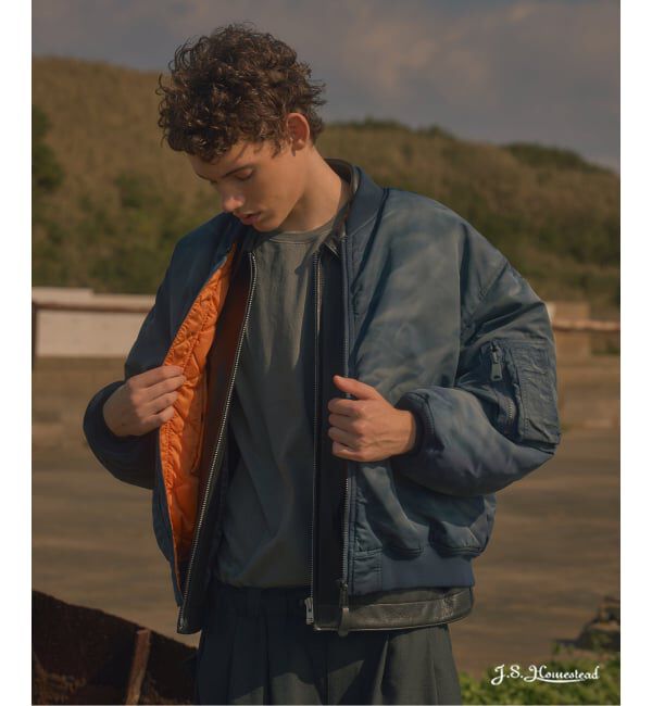 J.S.Homestead「J.S.Homestead / ダークリー MA-1」|ブルゾン・スタジャン|ネイビー A