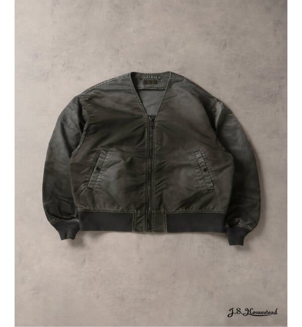 J.S.Homestead「J.S.Homestead / ノー カラー MA-1」|ブルゾン・スタジャン|ブラック A