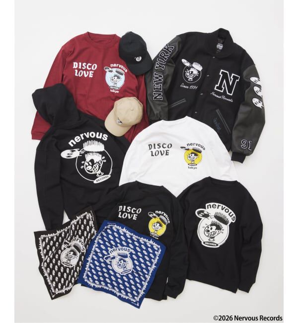 JOURNAL STANDARD「Nervous Records / ナーヴァス・レコーズ &times; JOURNAL STANDARD ジャケット」|ブルゾン・スタジャン|