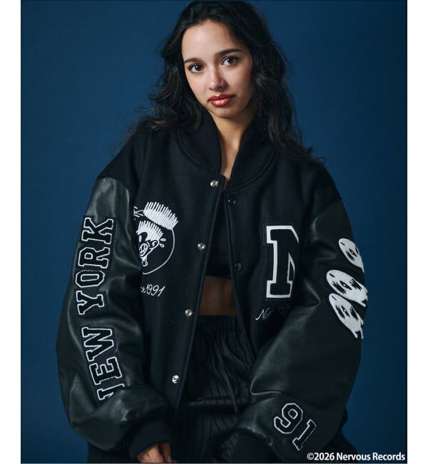 JOURNAL STANDARD「Nervous Records / ナーヴァス・レコーズ &times; JOURNAL STANDARD ジャケット」|ブルゾン・スタジャン|