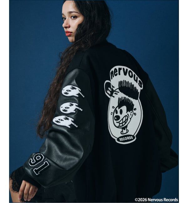 JOURNAL STANDARD「Nervous Records / ナーヴァス・レコーズ &times; JOURNAL STANDARD ジャケット」|ブルゾン・スタジャン|