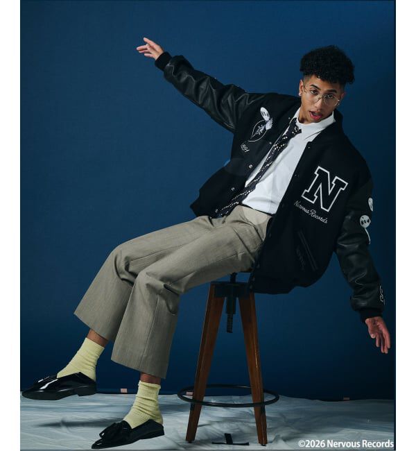 JOURNAL STANDARD「Nervous Records / ナーヴァス・レコーズ &times; JOURNAL STANDARD ジャケット」|ブルゾン・スタジャン|