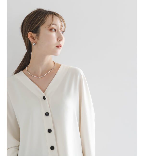 NOBLE「《追加》エステルダブルクロスカーデブラウス3」|シャツ・ブラウス|