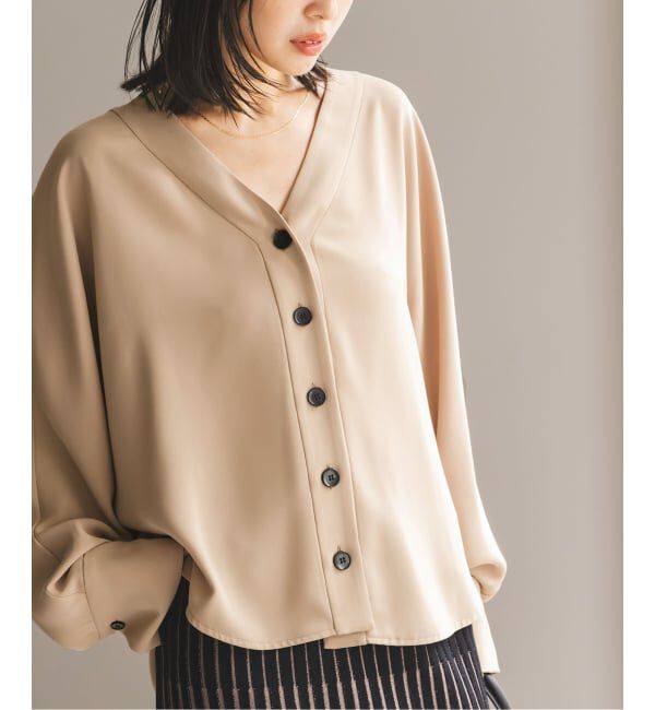 NOBLE「《追加》エステルダブルクロスカーデブラウス3」|シャツ・ブラウス|