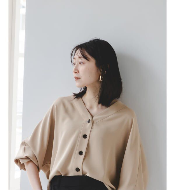 NOBLE「《追加》エステルダブルクロスカーデブラウス3」|シャツ・ブラウス|