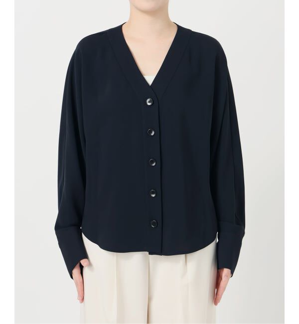 NOBLE「《追加》エステルダブルクロスカーデブラウス3」|シャツ・ブラウス|