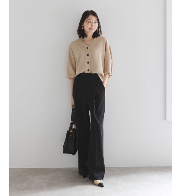 NOBLE「《追加》エステルダブルクロスカーデブラウス3」|シャツ・ブラウス|