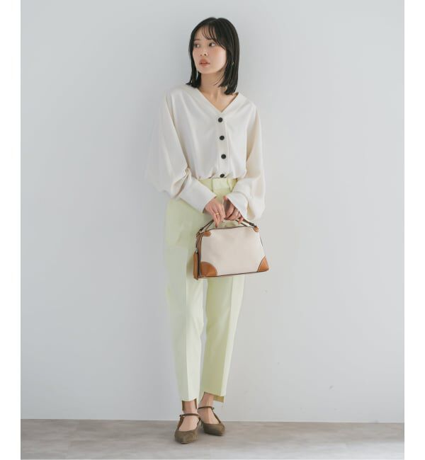 NOBLE「《追加》エステルダブルクロスカーデブラウス3」|シャツ・ブラウス|