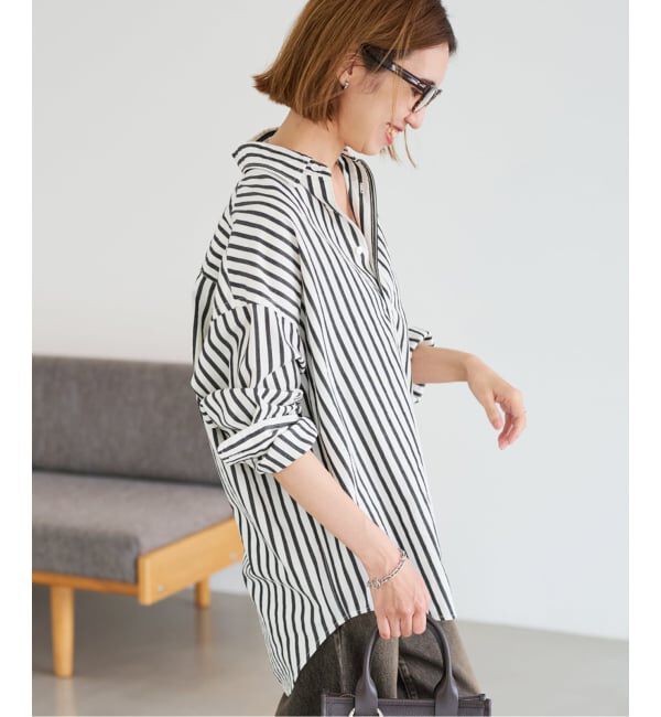 FRAMeWORK「≪WEB限定 / 追加≫コットンストライプレギュラーカラーシャツ」|シャツ・ブラウス|