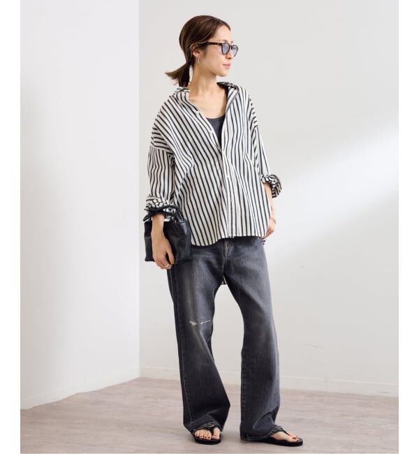 FRAMeWORK「≪WEB限定 / 追加≫コットンストライプレギュラーカラーシャツ」|シャツ・ブラウス|